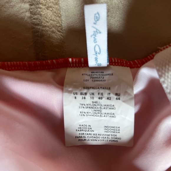 Aqua Green One-Piece Lined Swim Skirt NWOT W/ Attached Flirty Ruffle Skirt-SZ 8 - Picture 11 of 13